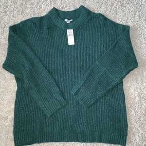AE Ribbed Mock Neck Soft Sweater NWT